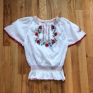 Vintage Hungarian embroidered blouse